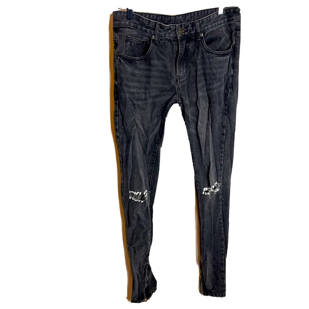 COPY - Young & Reckless Skinny Jeans Ripped Knees Dark Wash Size 31 Distressed